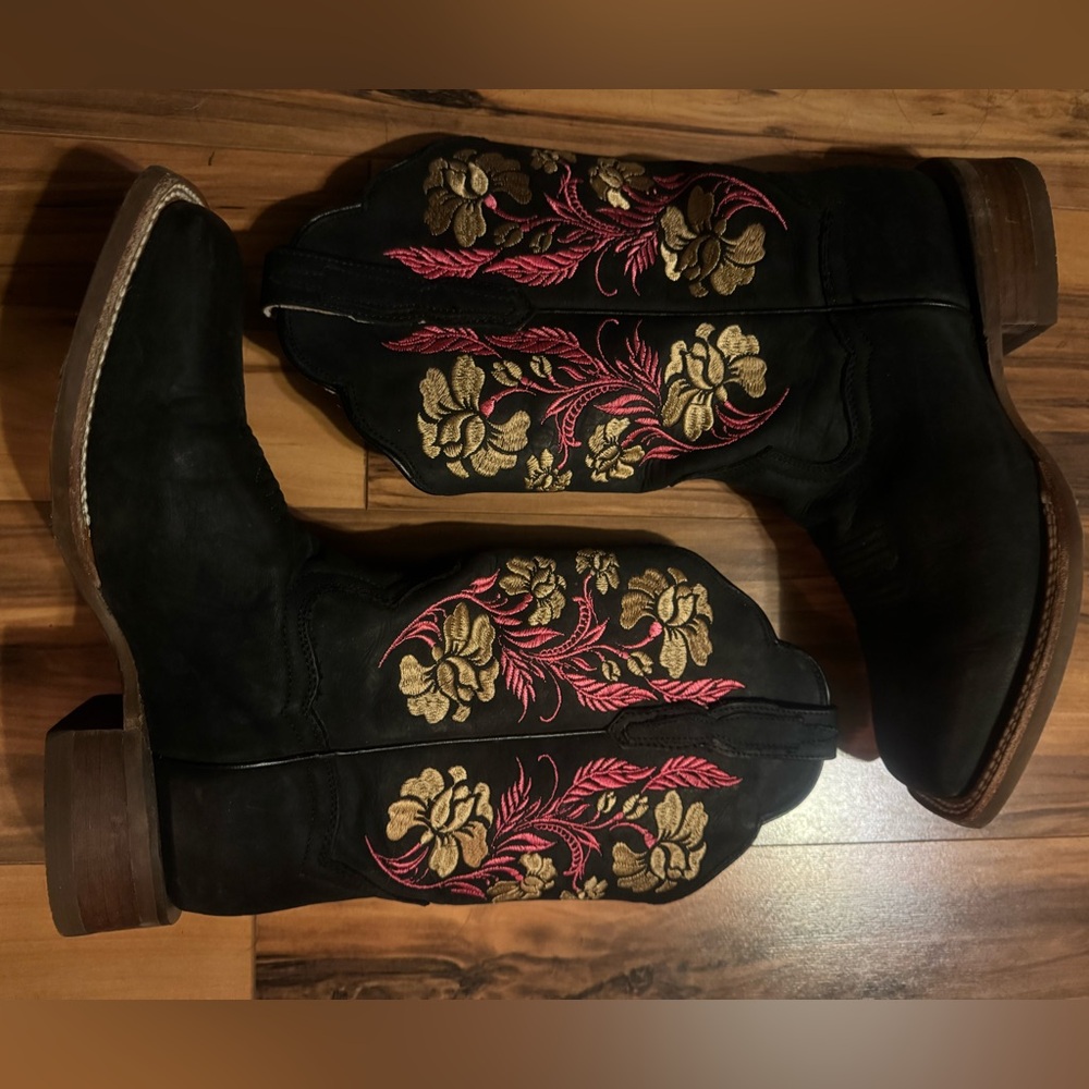 Dan Post Asteria Floral Embroidered Western Cowgirl Boots